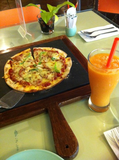 Free pizza! Courtesy of Harris Resort :)