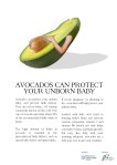 Fruit advertisement (avocado) to promote a healthy pregnancy. A school assignment (2014)
