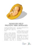 Fruit advertisement (mango) to promote a healthy pregnancy. A school assignment (2014)