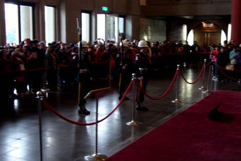 Change of guards! So hard to get a good view.