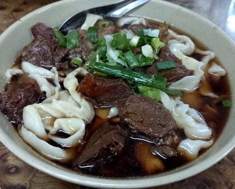 Close up of beef noodles