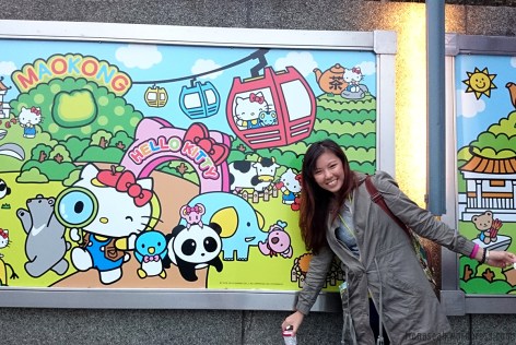 Maokong literally means empty (no) cats.. Perfect excuse to use Hello Kitty as a mascot.