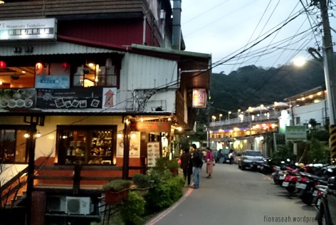One whole stretch of tea houses.