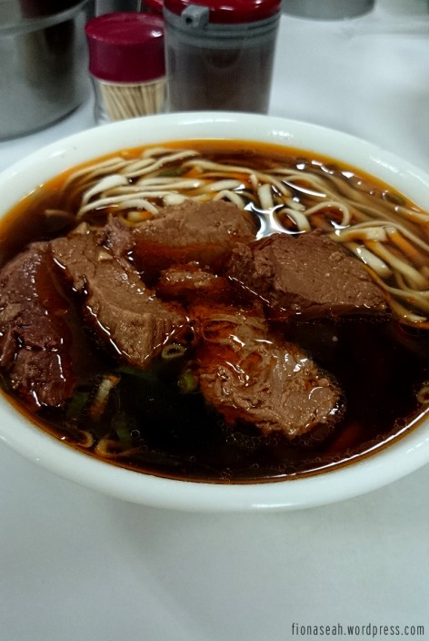 Spicy beef noodles! Just by looking at the colour of the soup is enough to sting your tongue LOL