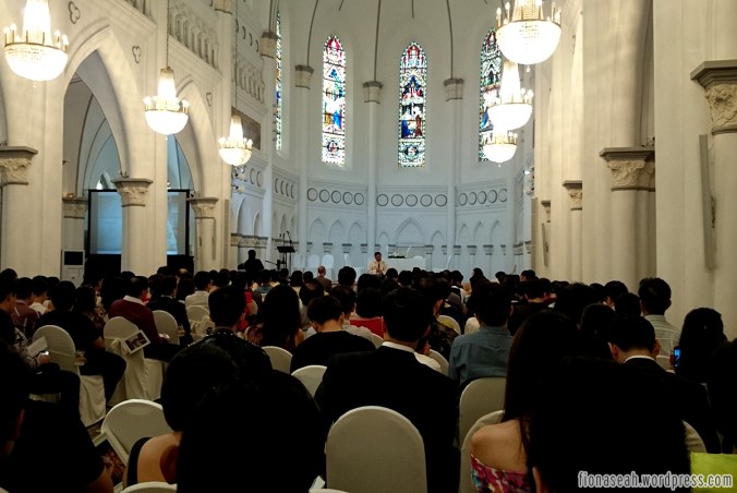 Chijmes chapel. We came late so we were seated at the back.