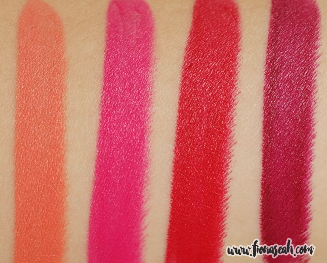 SWATCH. From left: Margherita, Tats, Charlotte and Eugenie