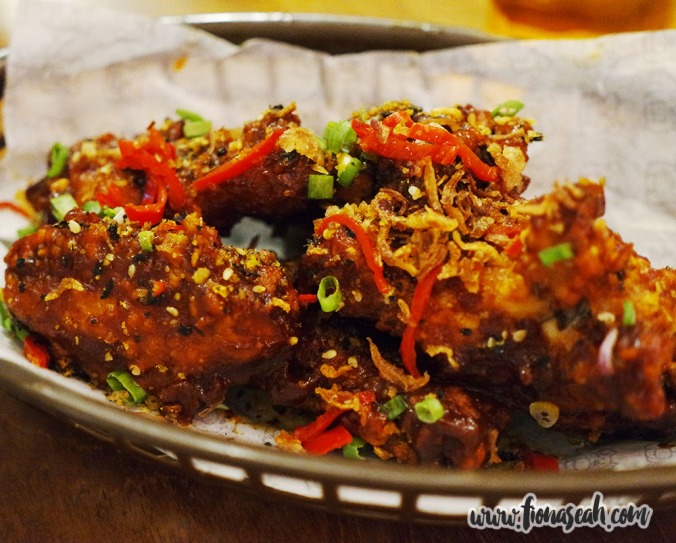 Wings-Its (S$10++) - "Crispy, fall off the bone, twice cooked chicken wings, scallions & smokey BBQ sauce"