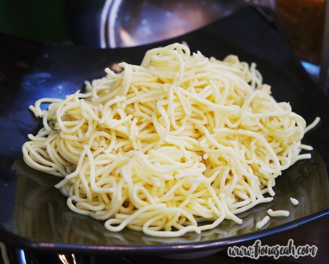 Yellow noodles for Mee Bandung Muar