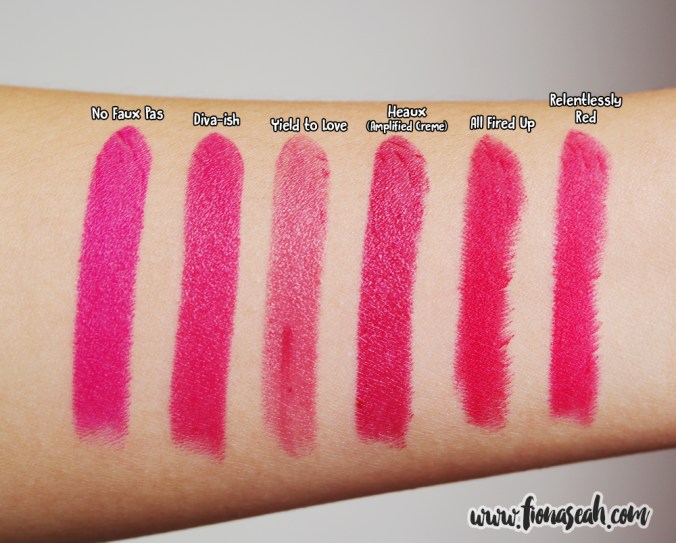 Heaux swatch comparison
