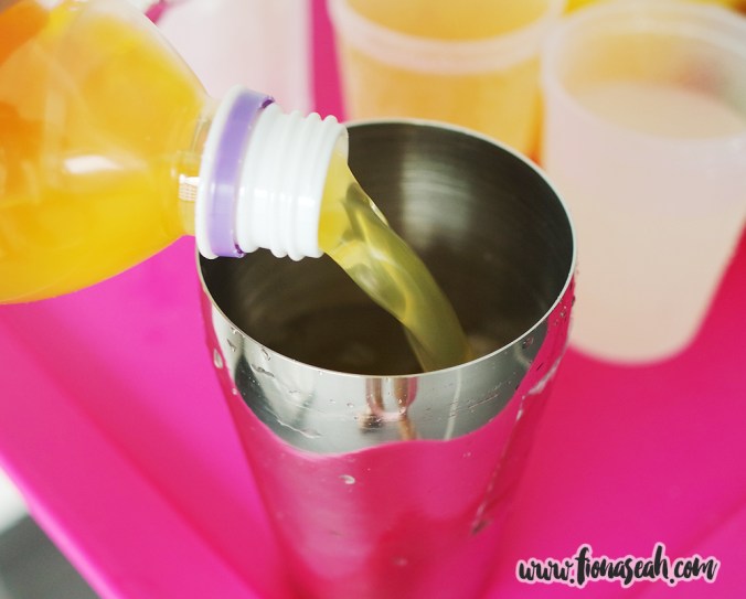 Pour in Ribena Pineapple and Passionfruit Fruit Drink