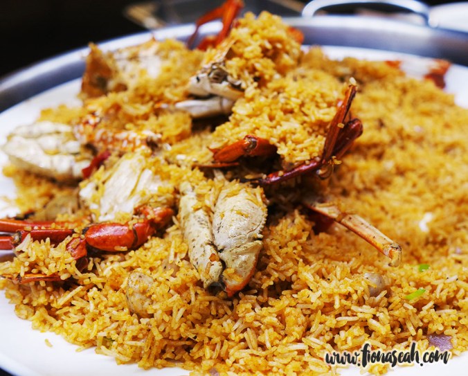 Spanish Paella with Baked Crab and Tomato Sauce