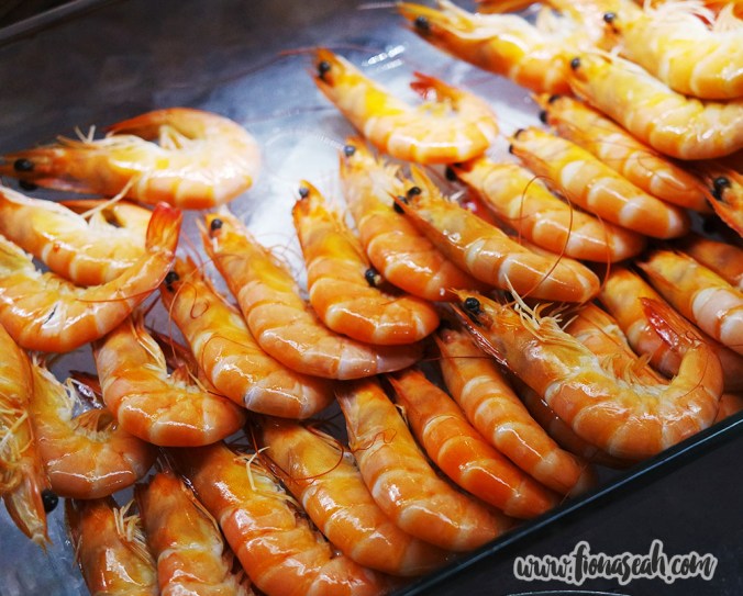 Poached Tiger Prawns