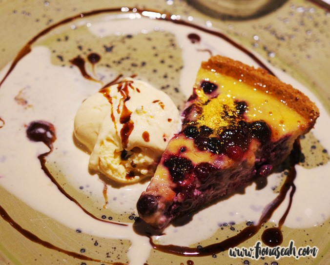 Wild Berries Tart with Creme Fraiche and Vanilla Sauce