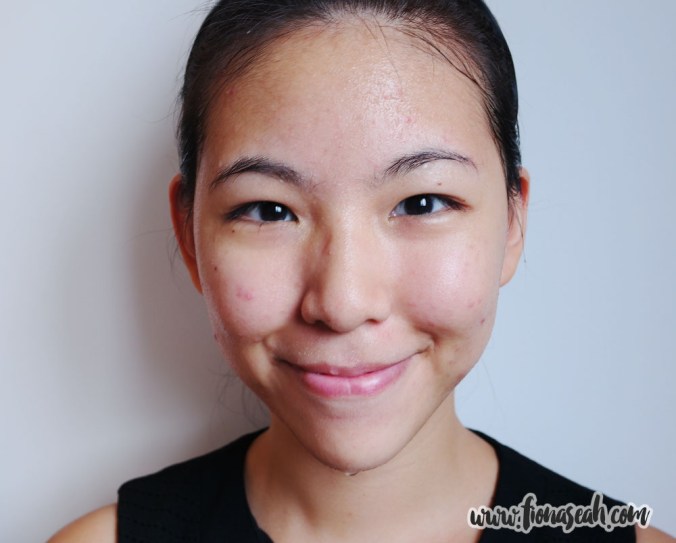 Let's begin by wetting our faces! (I wasn't kidding when I said I had breakouts, right?)