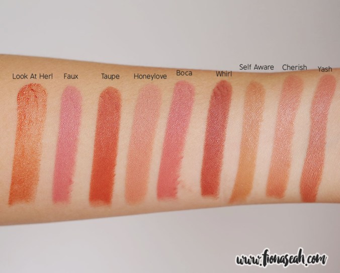 Self Aware swatch comparison