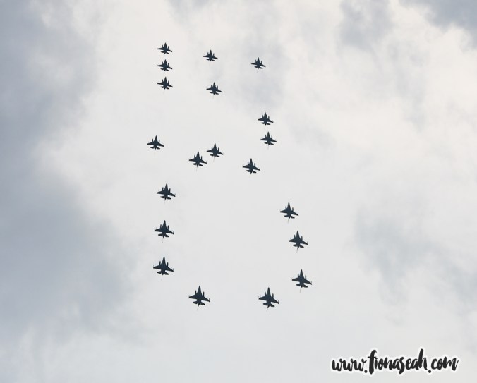 A "50" formation flypast by the RSAF