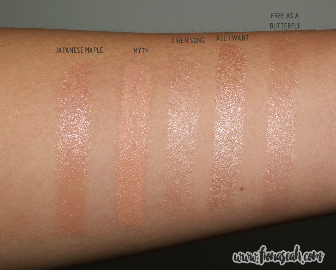 MAC All I Want swatch comparison