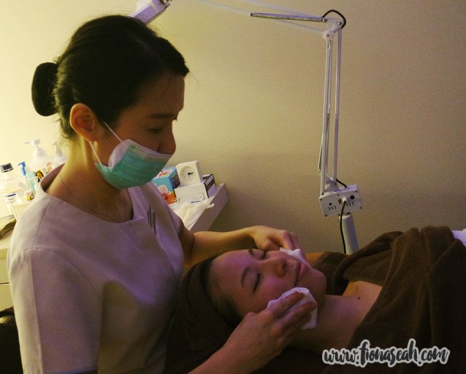 That blissful look which plastered my face when the therapist massaged and cleansed my face at the same time