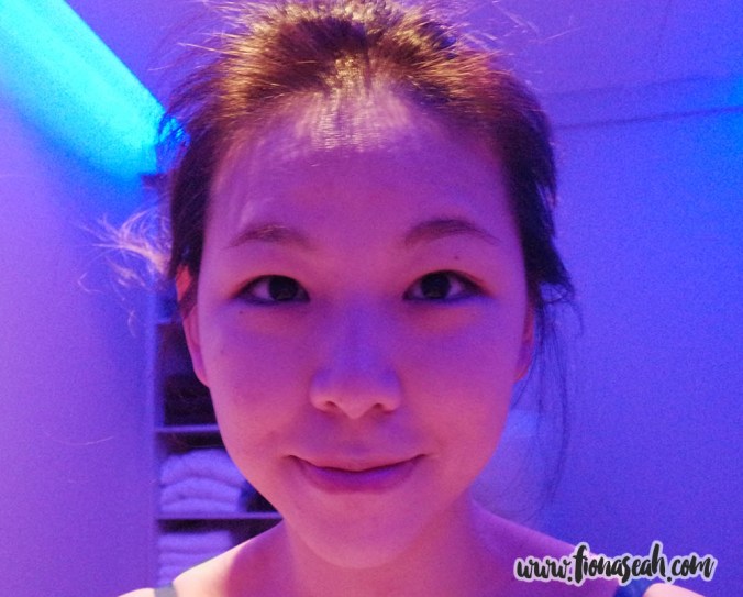 Immediately after the face therapy, with tinted sunblock on. Notice the redness? Me neither!