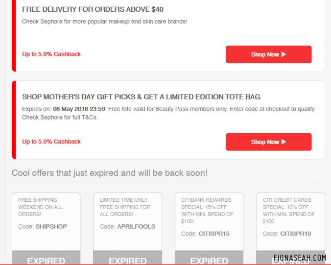 Current Sephora deals