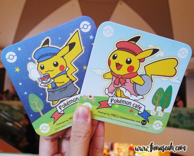 Complimentary Pokemon coasters with every drink purchase