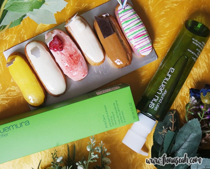 Special thanks to shu uemura for gifting me these lovely eclairs (baked by Two Bakers), modelled after 6 of their best sellers! They are DELISH.