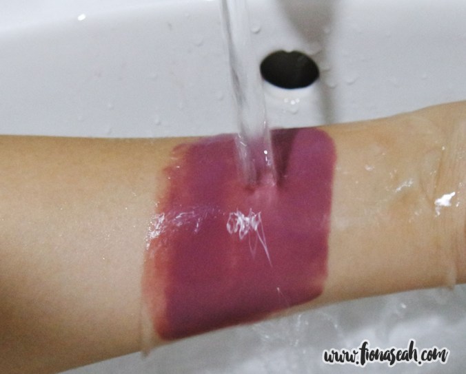 Some of it instantly got washed away under the running tap