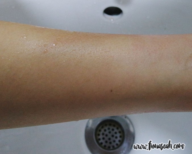 After drying my wrist with a towel