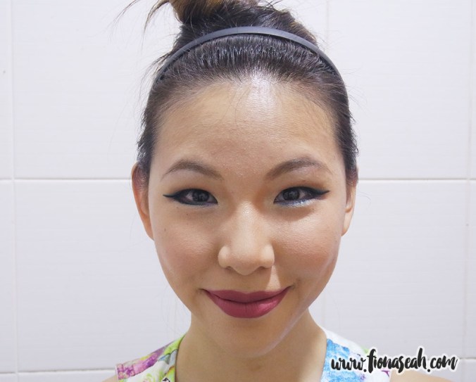 Now, I'm about to use it on my made-up face..