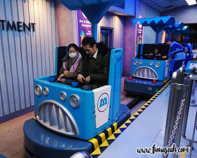 The only picture I could take of this ride because photography is forbidden inside (I did take some shots secretly but they turned out blurry)