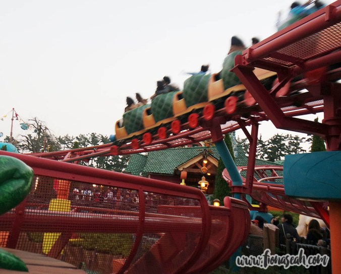The Gadget's Go Coaster was one of the few rides we managed to take that day. No complaints - I LOVE roller coasters!