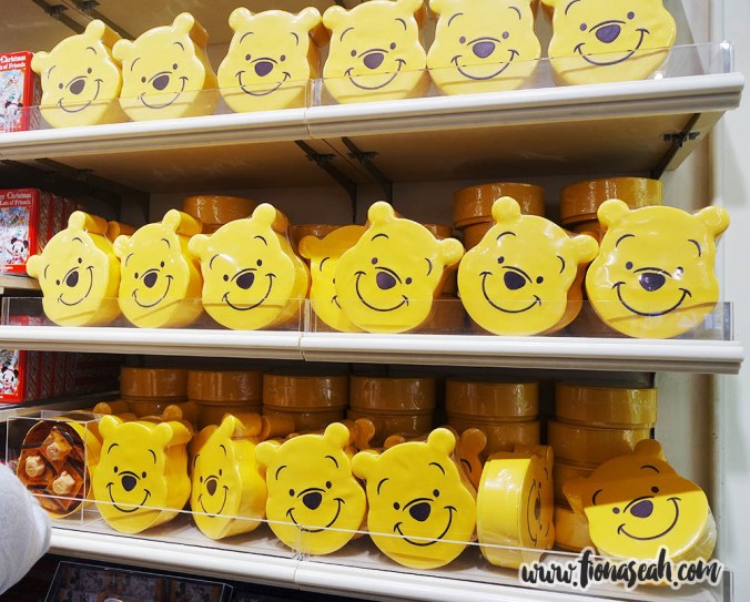Boxes with a cushiony exterior shaped like Pooh's head!