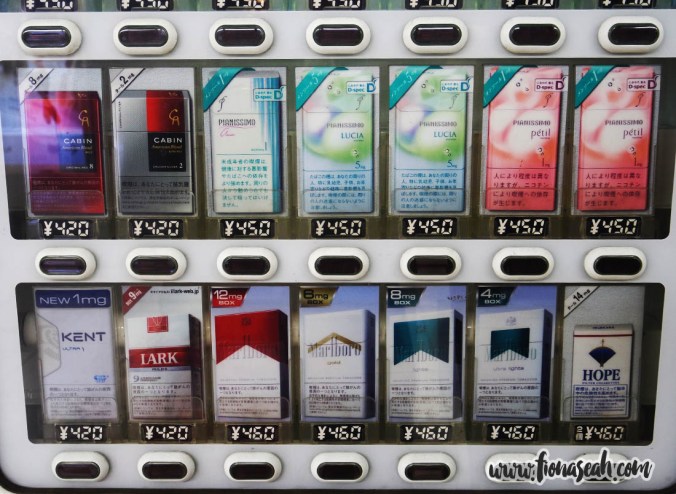 Brazen display of tobacco along the train platform