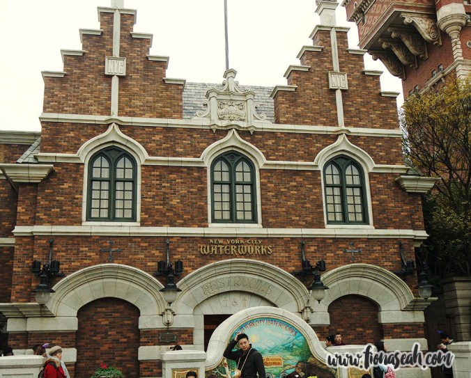 Restrooms adjacent to the Tower of Terror