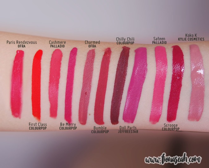 Swatch comparison for Cashmere and Sateen