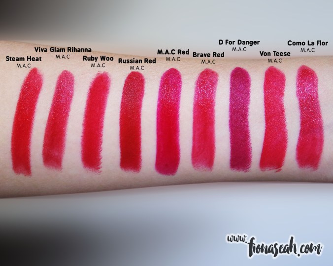 M.A.C Selena Como La Flor swatch comparison