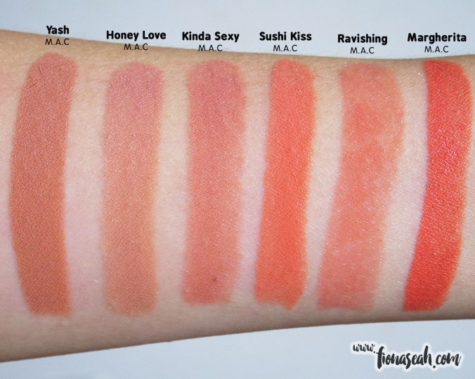 Swatch comparison for Sushi Kiss