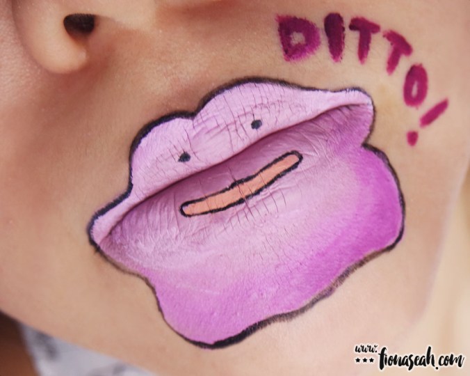 Virginity as the main colour for my Ditto lip art (other shades include Kylie Cosmetics' Kourt K, Jeffree Star's Drug Lord and Nude Beach)
