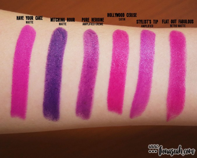 M.A.C Stylist's Tip lipstick swatch comparison