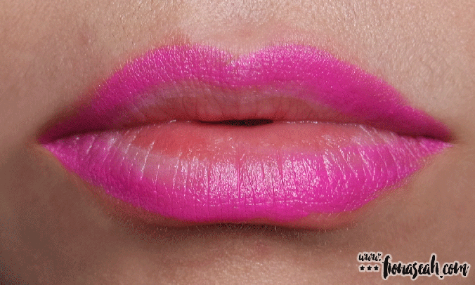 Berrisom Oops! Two Two Lip Bar in Milk in Pink - before and after lip pursing