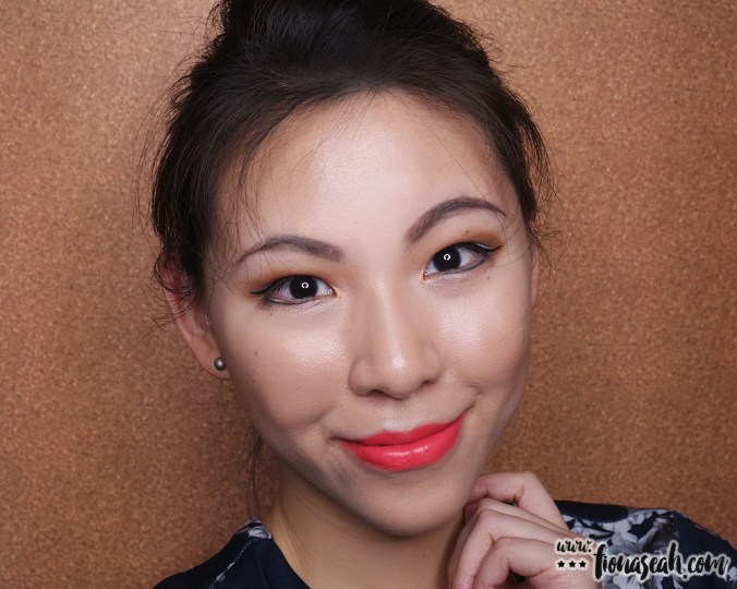 M.A.C Blue Nectar lipstick in Ablaze