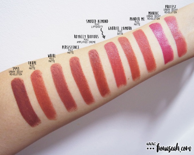 Swatch comparison for Smoked Almond: Pander Me is close but has more yellow undertones