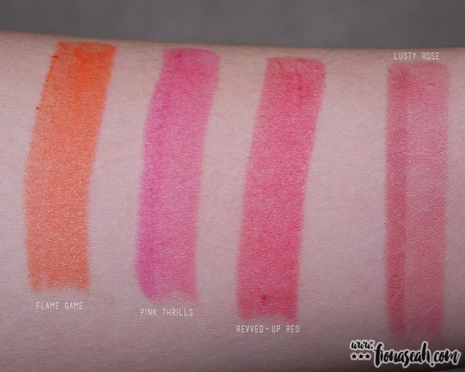 Overview of all the swatches