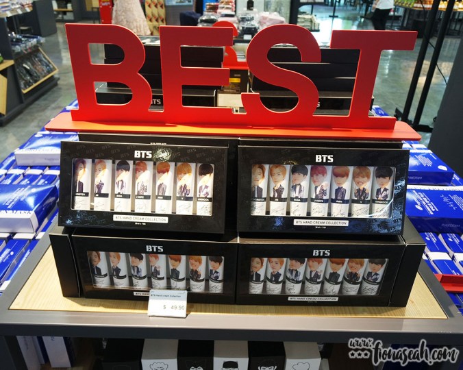 Another Korean group that has been generating a lot of buzz lately for winning international awards... BTS! Why hand cream of all products, though..? I guess whatever sells with their autographs and faces on it. 