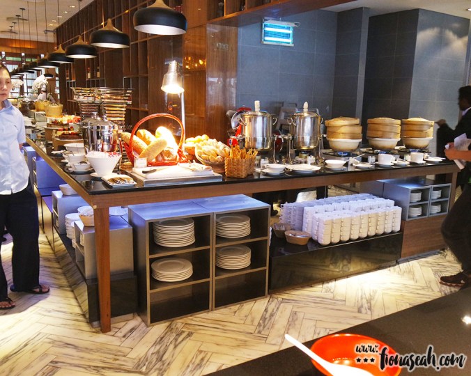 This section serves an array of bread, soup and dim sum