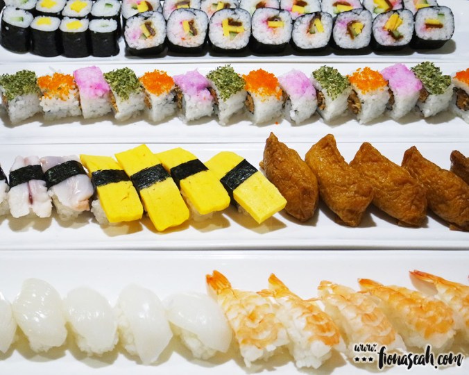 Sushi spread