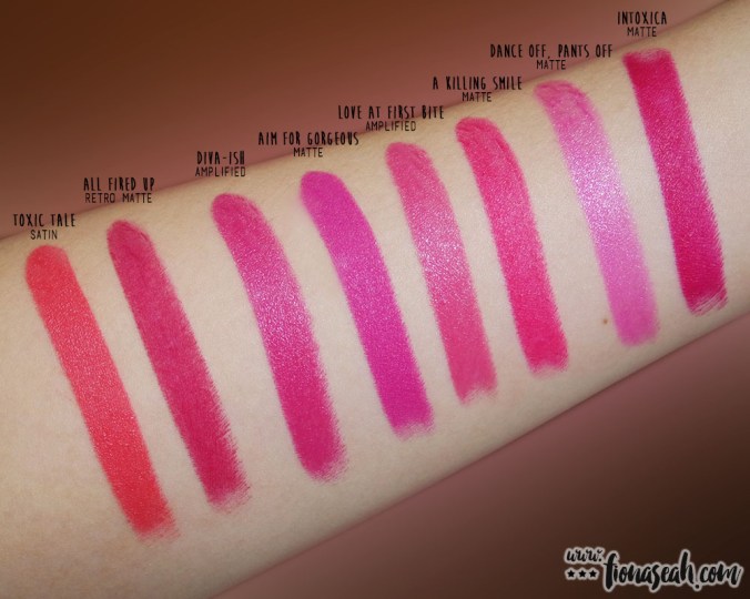 M·A·C × Steve J &amp; Yoni P Lipstick in A Killing Smile - swatch comparison