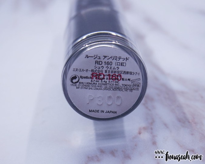 shu uemura Rouge Unlimited lipstick in RD160