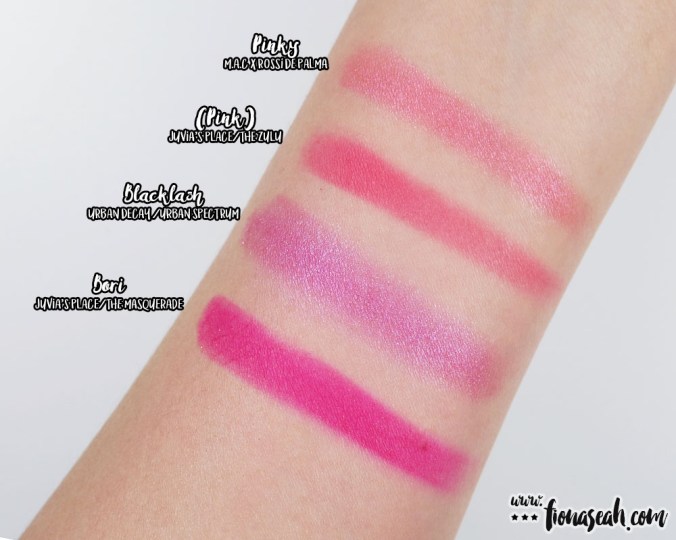Swatch comparison for Pinky
