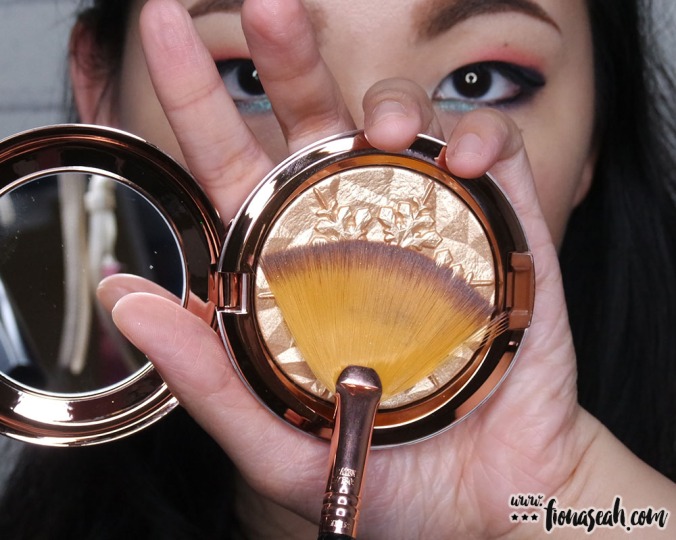 M·A·C Extra Dimension Skinfinish in Whisper of Gilt - with my Sigma F41 Fan Brush